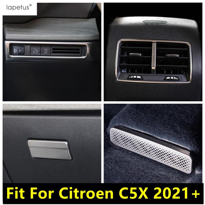 Car Armrest Box Conditioning AC Vent Outlet / Head Lamp / Seat Floor Air Dust Cover Trim Accessories For Citroen C5X 2021 - 2025