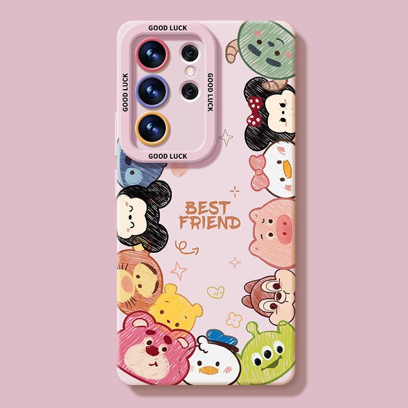 Cartoon avatar mobile phone case with hanging chain, suitable for Samsung S26ultra silicone S25/S24 + cute S23/22 sets