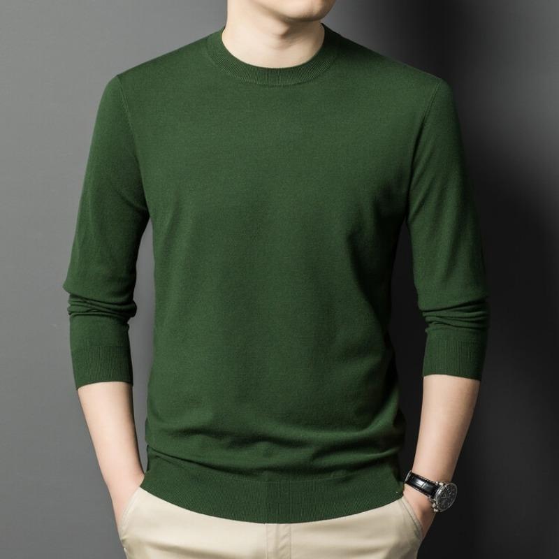 Men S Long Sleeve Knit Sweater Wool Blend Casual Winter Warm Pullover