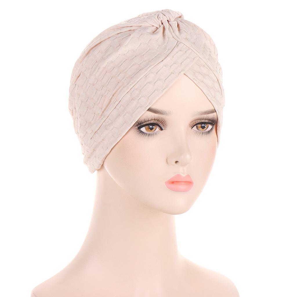 New Breathable Solid Color Women'S Turban Caps Muslim Headscarf Bonnet Femme Ready To Wear Hijab Cap Turbante Mujer