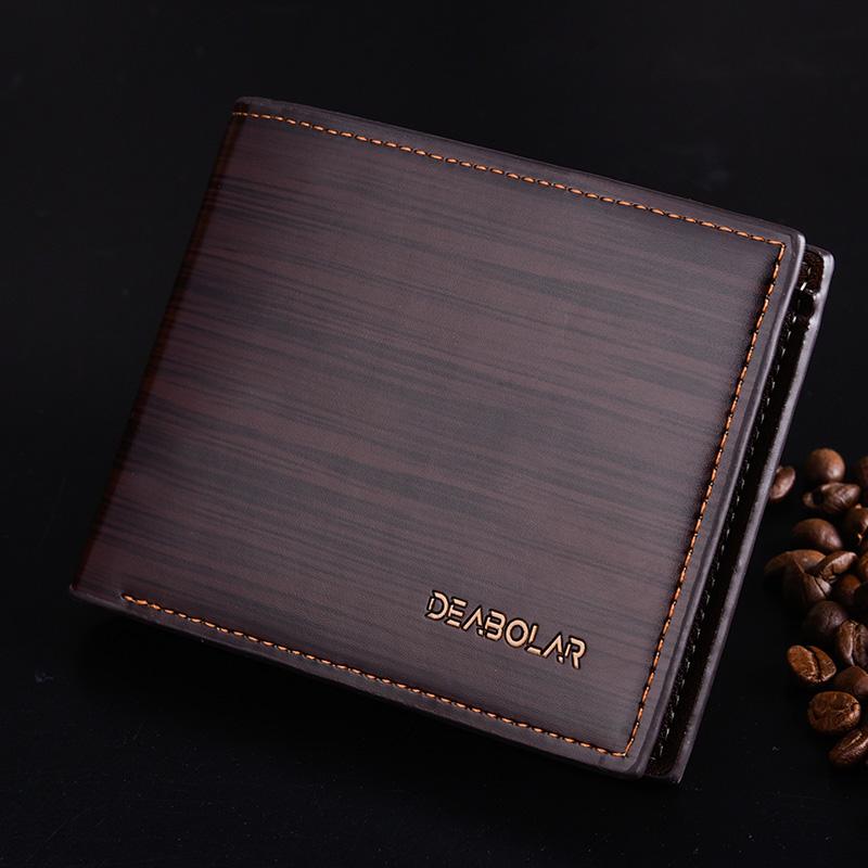 Men's Short Wallet Pu material Multi Card Slot Men's High Quality Luxury Wallet With Men's Birthday Gift