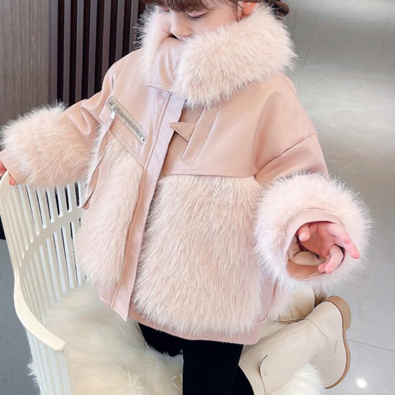 Dívčí vatovaný kabát Podzimní a zimní oblečení pro holčičky Zesílené topy a bundy