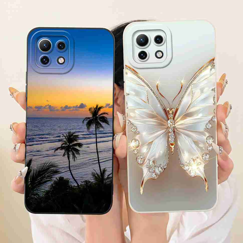 Case For Xiaomi Mi 11 11Lite 11 Lite Soft Phone Case Protection Luxury Animals Cat Dragon Back Cover For Xiaomi Mi11 Lite Capa