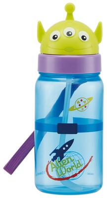 Skater Straw Water Toy PBS3STD Die-Cut Bottle, Alien, Story, Disney, 350ml,