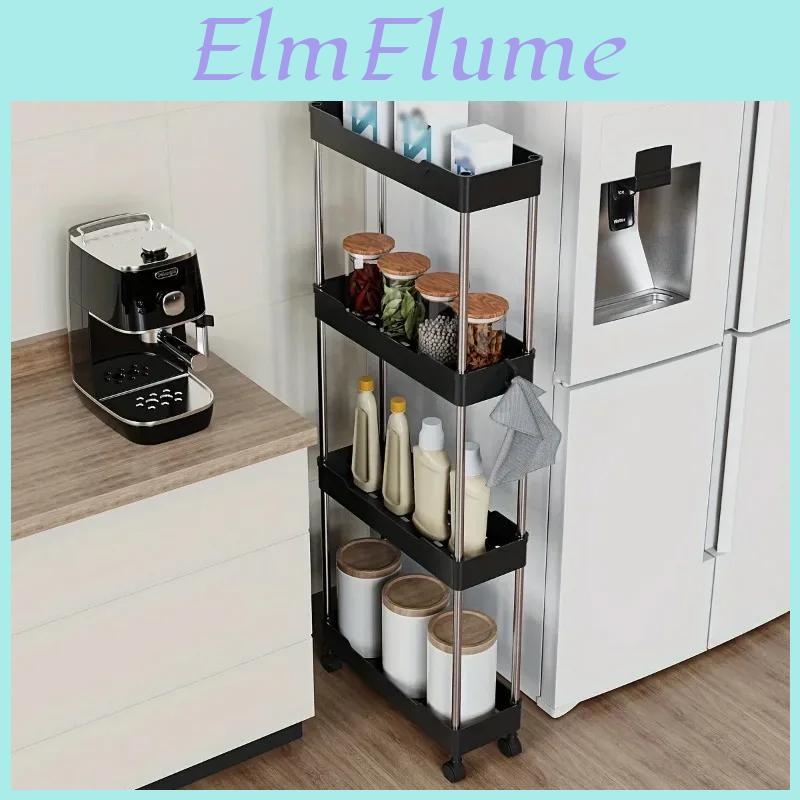 With Storage Wheels Bathroom Rack 34 Layer Rolling Utility Cart Bathroom Storage Organizer Multipurpose Utility Cart