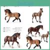 Durable Pvc Static Clydesdale Pony Miniature Horse Models Perfect For Childrens Collection