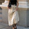 INS French Style Simple Fashion Street Style Half Skirt Women's Puffy Flower Bud Skirt Spring Autumn New Style