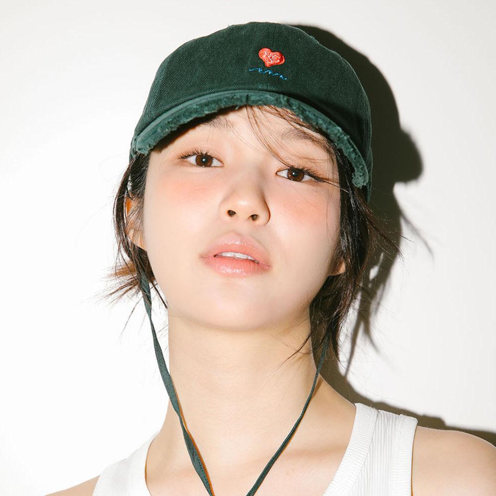 NAKED SURF CLUB Heart String Ball Cap (Deep Green)