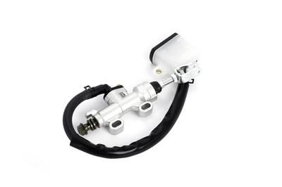 Rear Brake Master Cylinder for Honda NSR50, NSR80, NS-1, CRM50, CRM80. Includes Separate Hose and Tank. Piston Size 1/2. Universal Aftermarket Part.