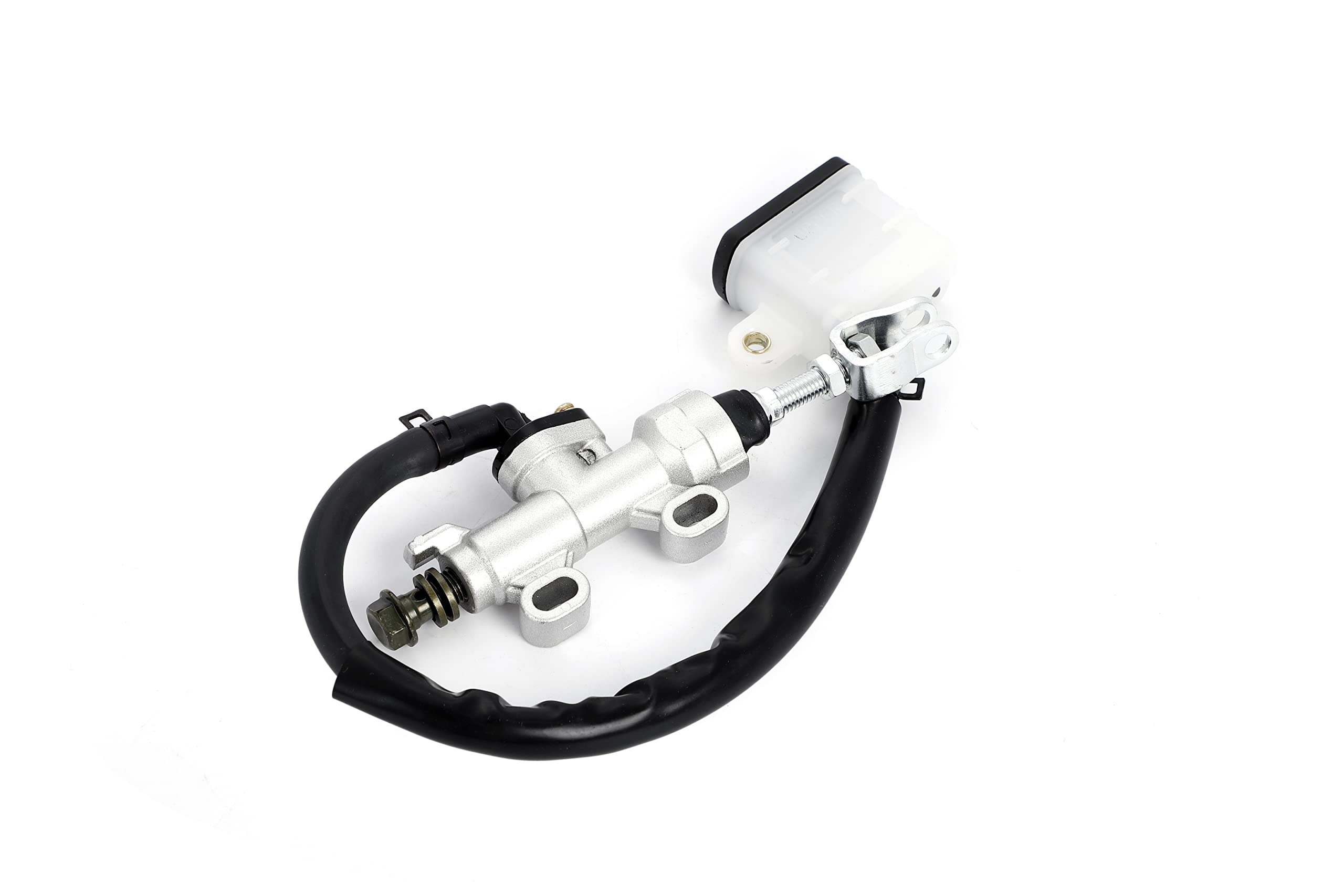 

Rear brake master cylinder for Honda Includes separate hose and Piston size Universal aftermarket NSR50, NSR80, NS-1, CRM50, CRM80. tank. 1/2. part.