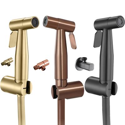 Bathroom Modern Wall-mounted Shower Bidet Sprayer Brushed Gold Hotel Toilet Use Easy Installation Water Bidet Shattaf
