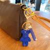 1PC Bag Pendant Personalized And Creative Boutique 5cm Cute Bear Keychain Inlaid With Artificial Diamond Car Keyring