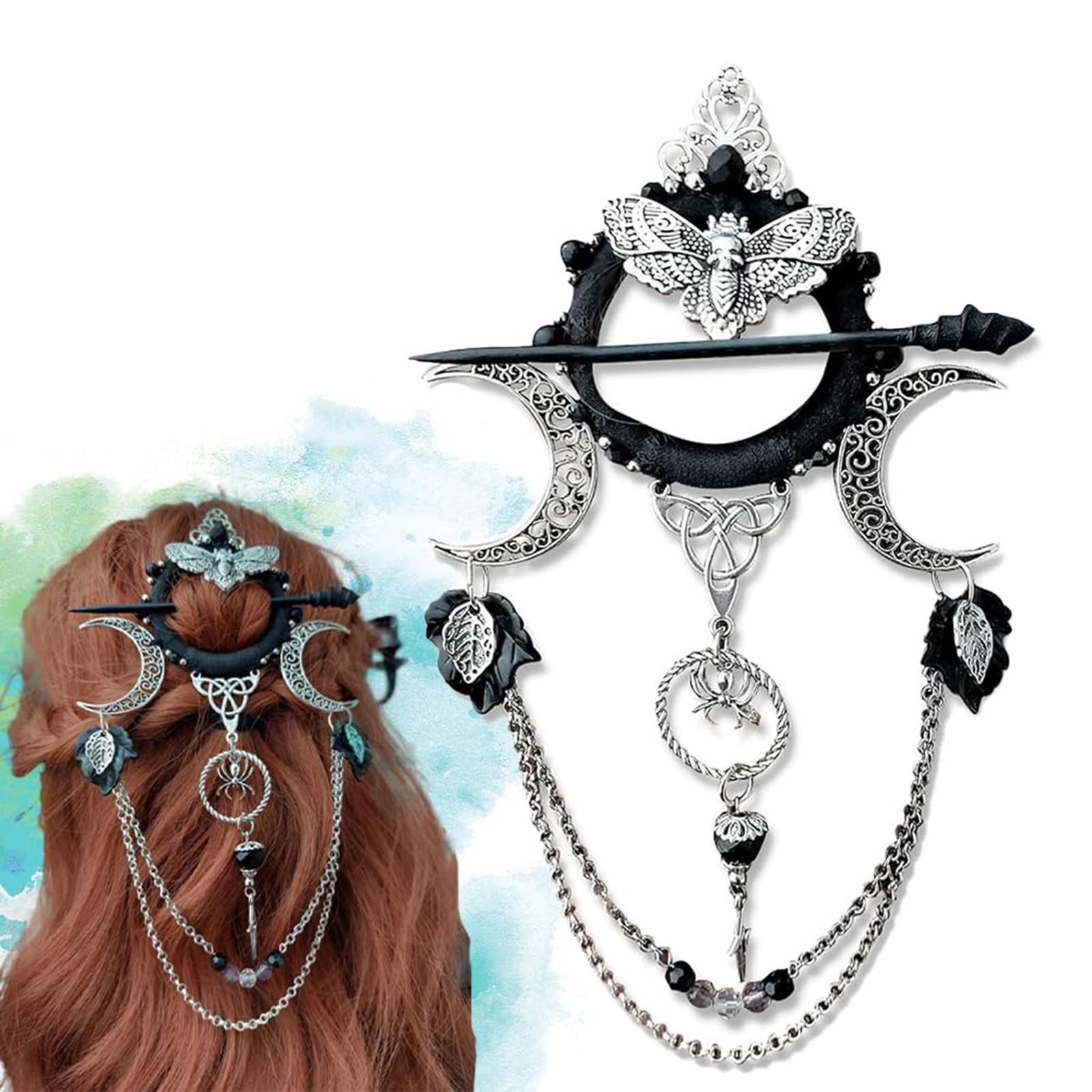 

Ручная работа Ведьминская заколка для волос Ночи One Size белый