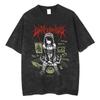 Vintage Washed T-shirt Custom Logo 100% Cotton High Quality Round Neck T-shirt Printing Design Casual Trend Tops Embroidery