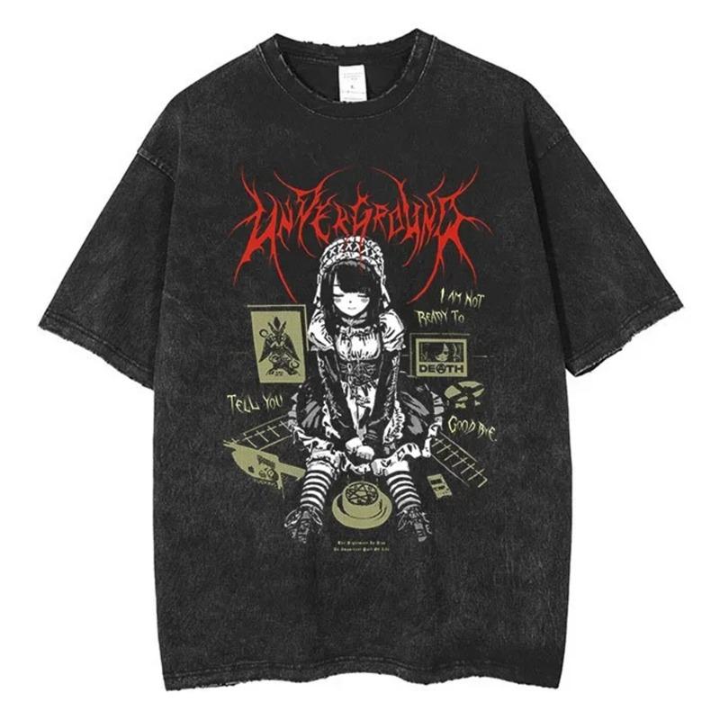 Vintage Washed T-shirt Custom Logo 100% Cotton High Quality Round Neck T-shirt Printing Design Casual Trend Tops Embroidery
