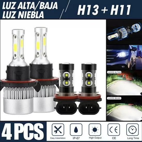 LED Scheinwerfer Kombi-Set: H11, H8, H9005, 9006, H4, H7, H13, 9007, 880, 881