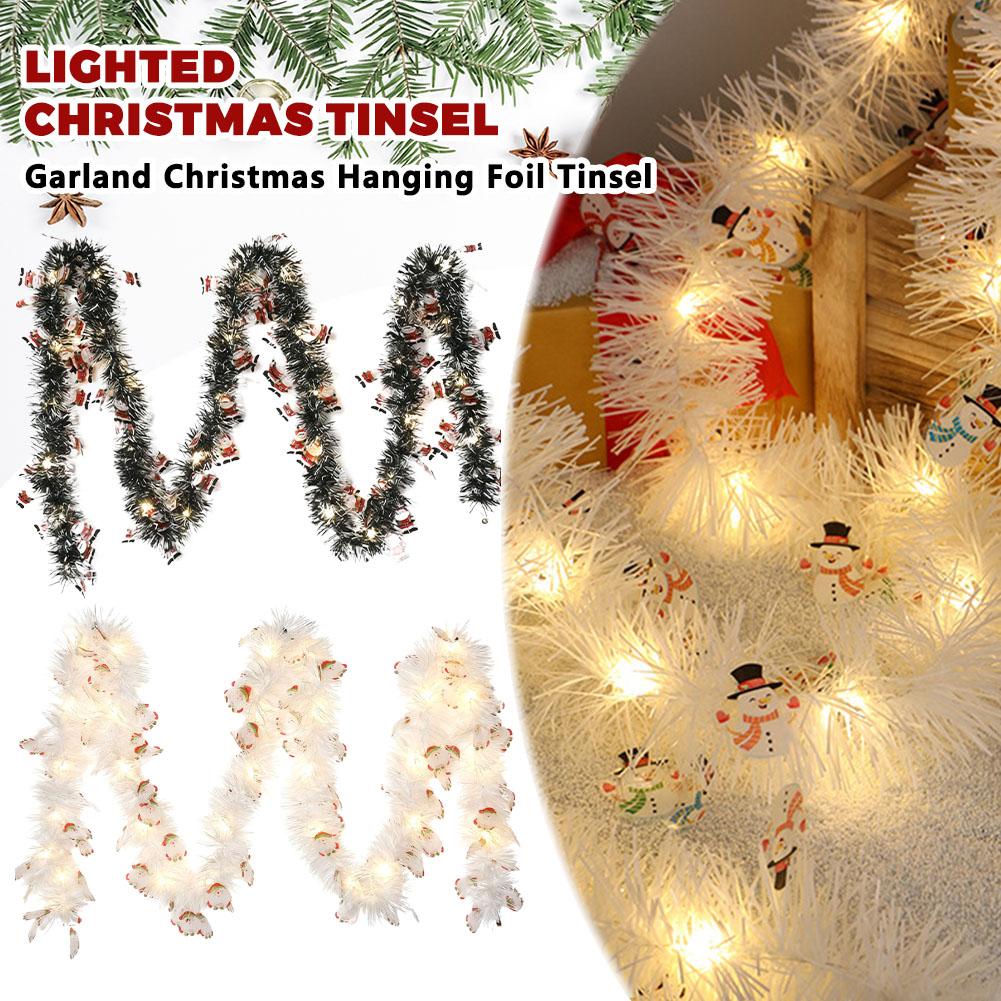 5m Multicolor LED Christmas Garland With 50 Sparkling New Lights Tree Decor Hanging Ribbon Ornaments Fairy Xmas Year Wreath V3W6
