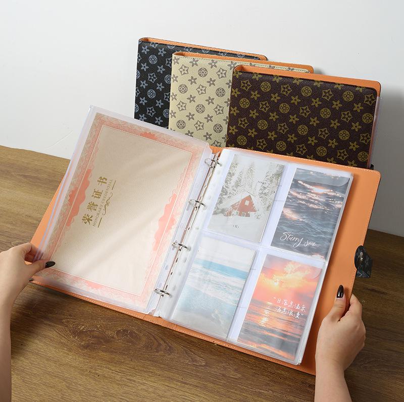 A4 Leather Family Document Organizer: Large Capacity for Birth Certificates, Tickets, Passports, and more.