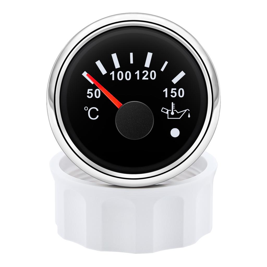 52MM Car Gauge Oil Temperature Gauge 50-150°C Digital Oil Temp Sensor 1/8NPT With Alarm For 12V 24V Car Boat Marine Motorcycle