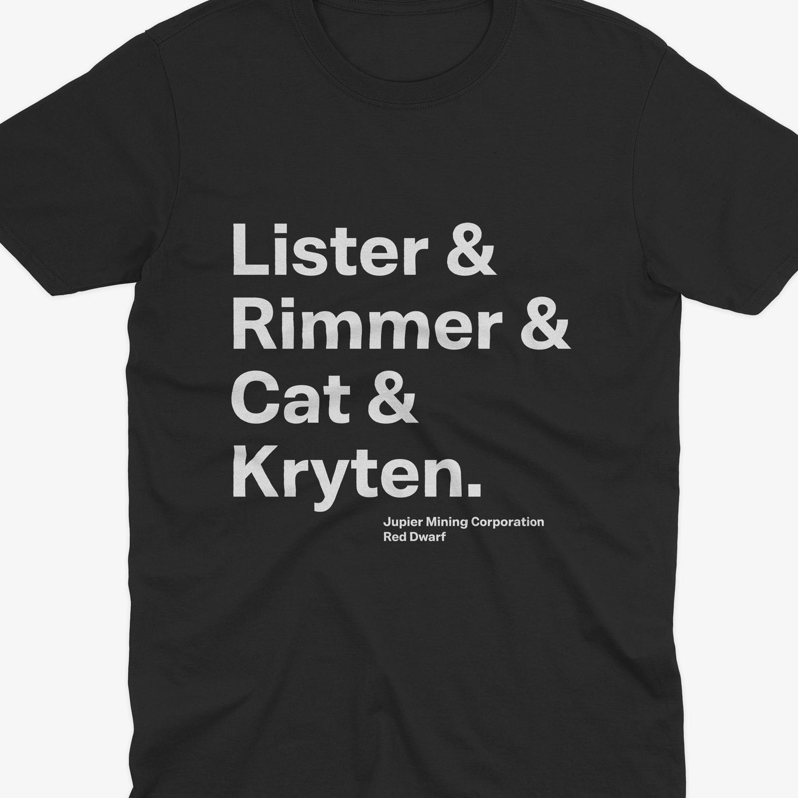 Red Dwarf Character Lineup T-Shirt Lister Rimmer Cat Kryten Sci Fi Comedy Fan Tee British Sitcom Gift 4XL