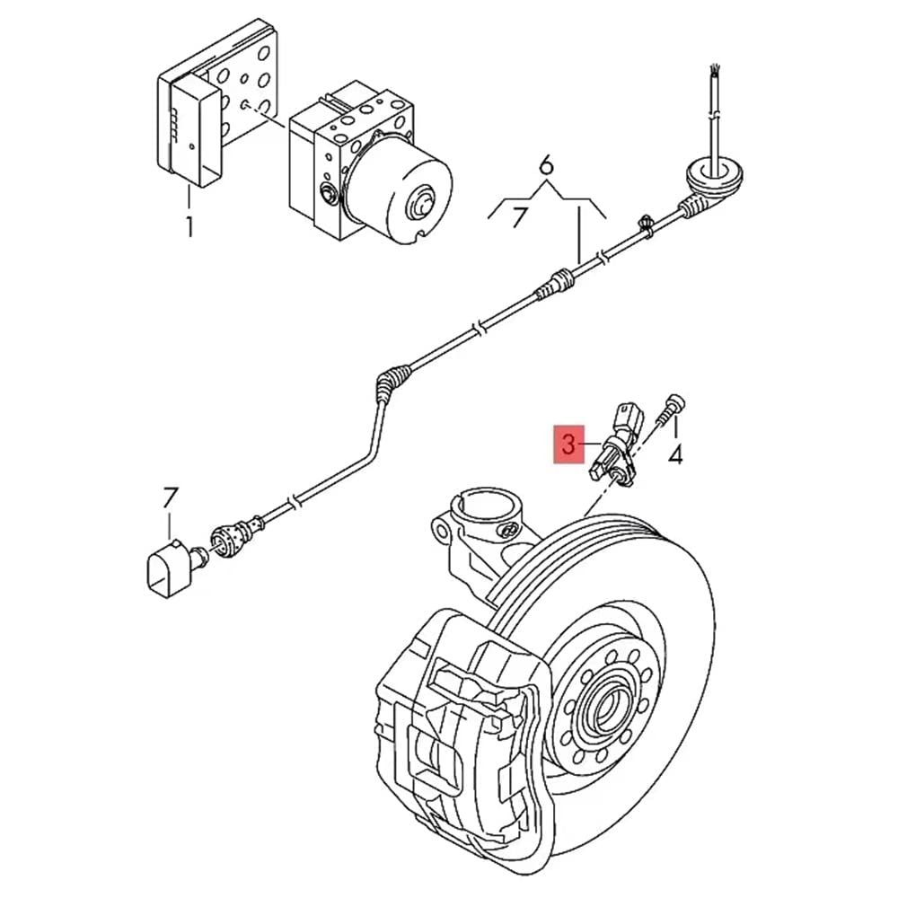 ABS-Raddrehzahlsensor WHT 003 860 WHT003861 Volkswagen Golf MK7 Passat B8 Polo