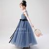 FORPEND DR72 Formal Dress for Recitals and Sizes and Organza Long Gray Children's Dress, Girls' Weddings, 120, 130, 140, 150, 160cm, Dress,