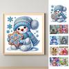 Schneemann Teilweise DIY 5D Speziell Geformter Bohrer Diamant Malerei für Erwachsene/Anfänger Geschenkidee Heim Wanddekor 30x30cm