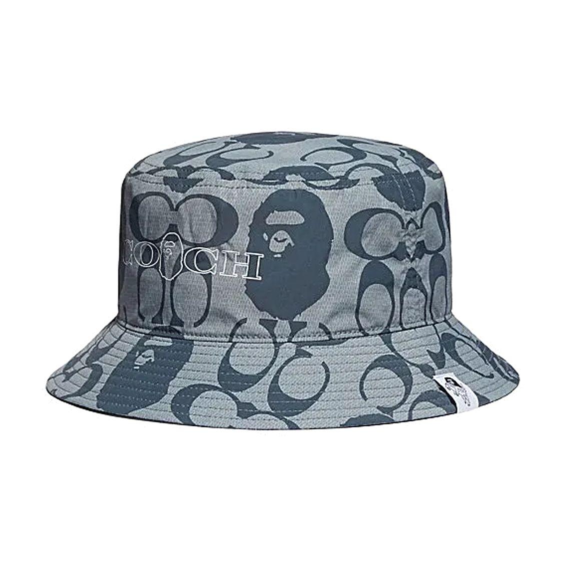 

Coach Logo Letter Decoration Cotton Fisherman Hat Unisex hats Blue C4886 M