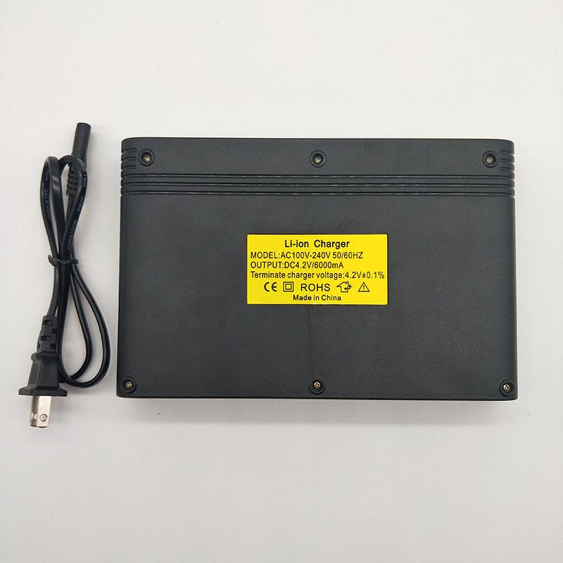 10-Slot Smart Charger 4.2V 6A for 18650 & 16340 Lithium Batteries