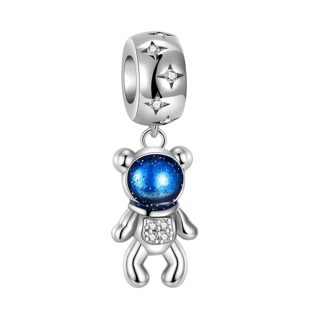 New Copper Blue Astronaut Planet Ocean Dolphin Charm Bead Fit Bracelet Women Jewelry Diy Gift