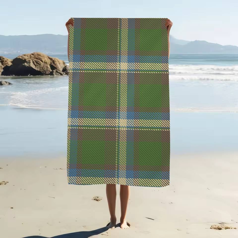 Schottisches Tartan-Muster Strandtuch für Kinder Badetuch Handtuch für den Pool Urlaubsgeschenk Picknicktuch Partygeschenk