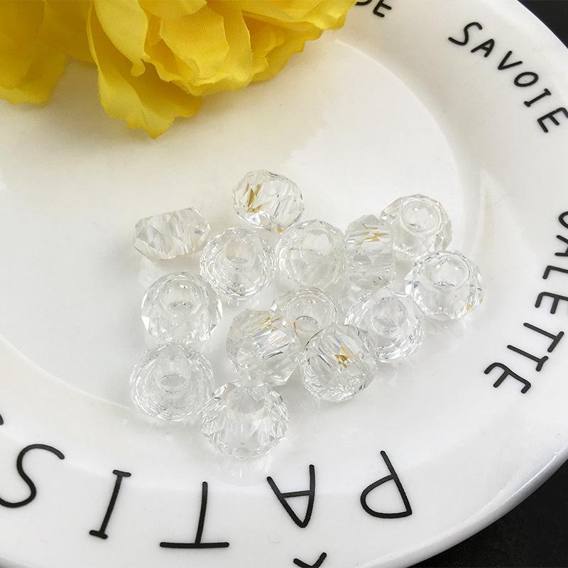 

7x13MM Large Hole Transparent Faceted Bead - Multi-Color Crystal for DIY Beading