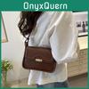 Modische Kleine Quadratische Handtasche im Vintage-Stil für Damen in Schwarz Weiß Rot Braun