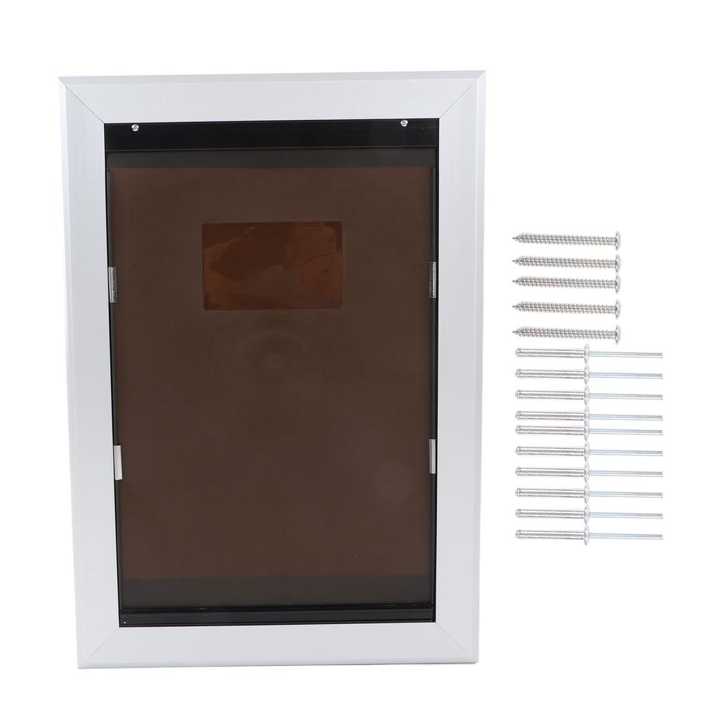 Hundetür Flexibel Abschließbar Sicherheit Stark Langlebig Haustierklappe für Innen- und Außentüren Silber