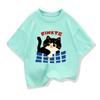2026 New Cute Kitten Print 100% Cotton T Shirt for Kids Boys Girls Loose Fit Short Sleeve Soft Casual Summer Top 1-12 Years