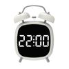 Voice Control Twin Bell Alarm Clock Temperature Displa Digital Alarm Clock  Indoor Use