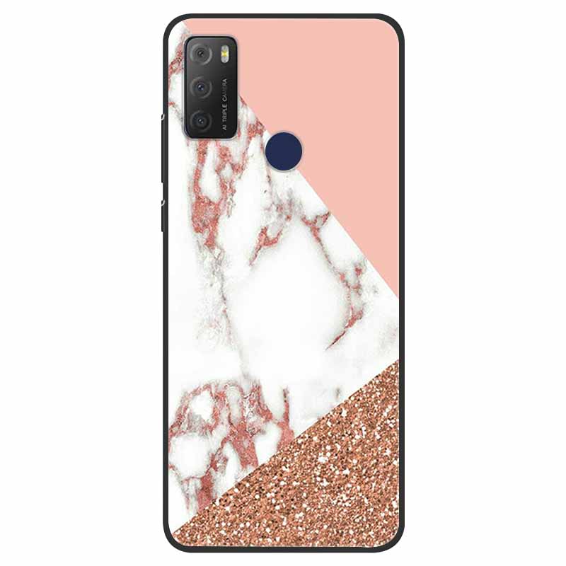 For TCL 20Y Case Marble Soft Silicone Back Wolf Shell for TCL 20E 6125F 6.52 Inch Fundas Phone Cover For TCL20Y 6156D 20 E Coque