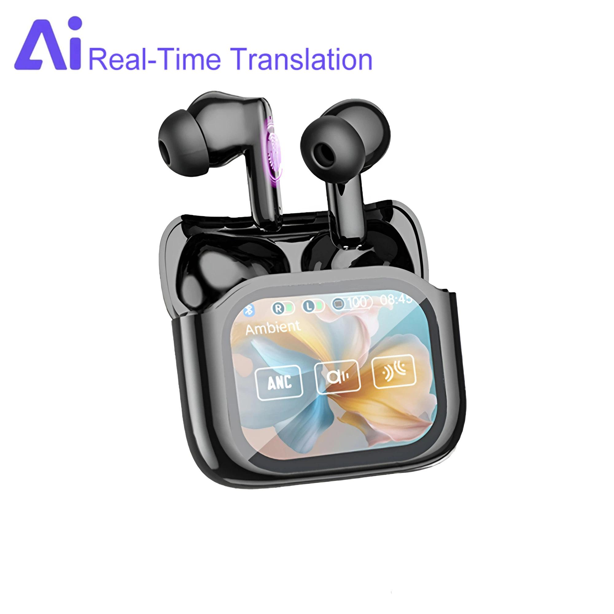 

Touch Screen Translator Earbuds Wireless Bluetooth Headphones 144 Languages Translation have Noise Cancelling Business Headset