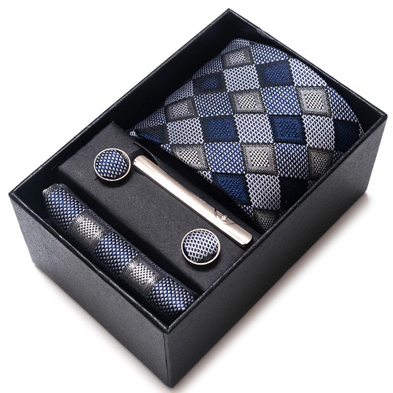 Men's Formal Business Jacquard Tie Gift Box Set