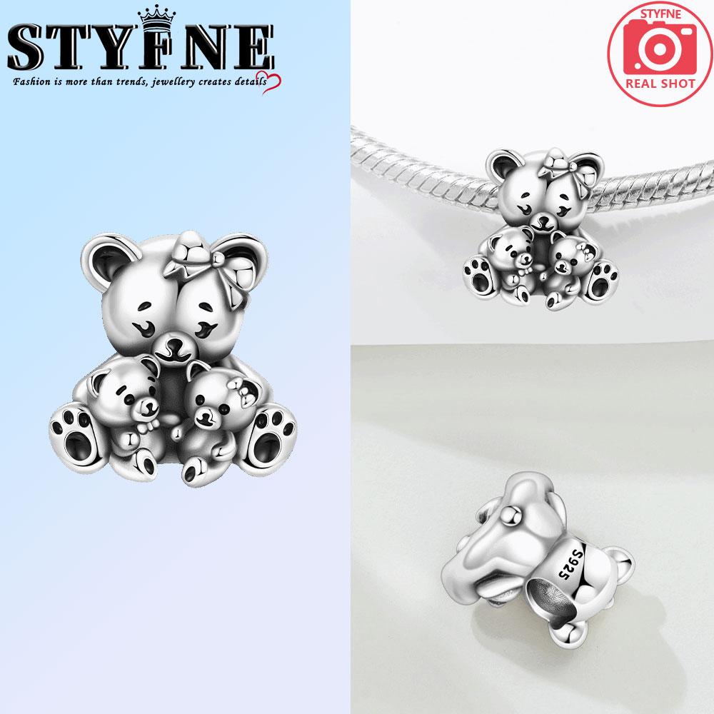 Copper Elephant Bamboo Panda Cute Headphones Squirrel Charms Beads Pendant For Original Bracelet Woman Girl Jewelry