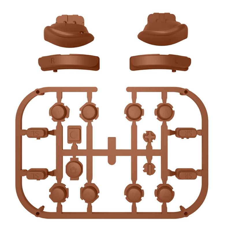 

Replacement Full Set Buttons Game Controller Key Buttons Gmaepad ABXY Direction Key SL L for NS коричневый