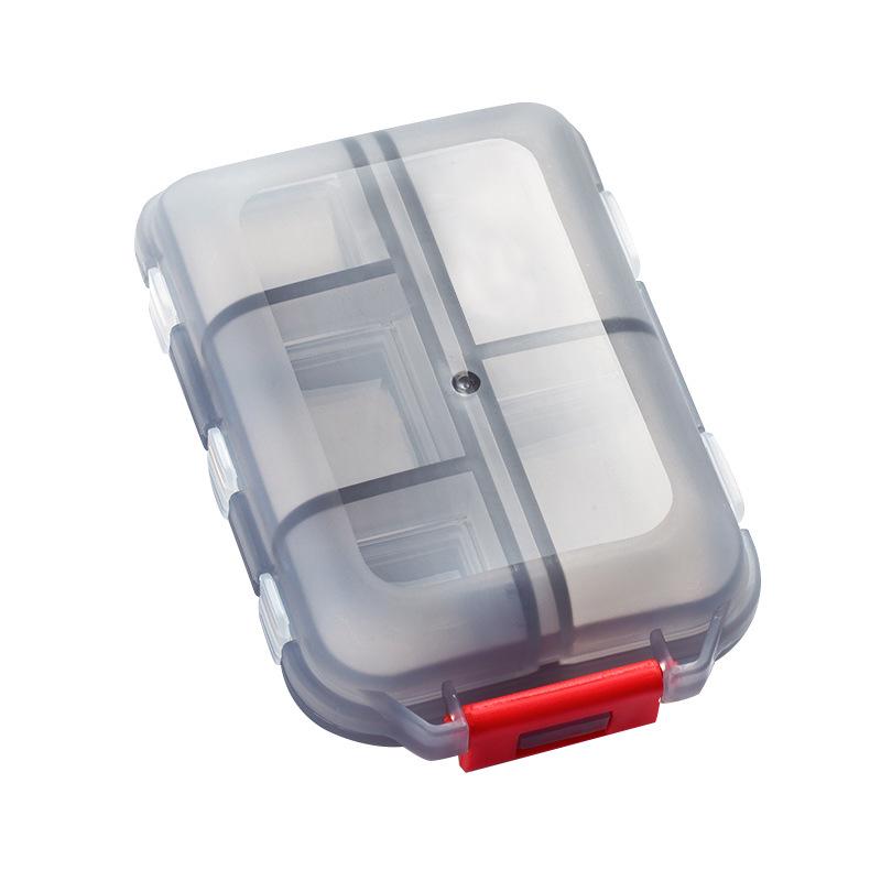 Portable Weekly Pill Organizer Box with 8 Compartments for 3x Daily Medication