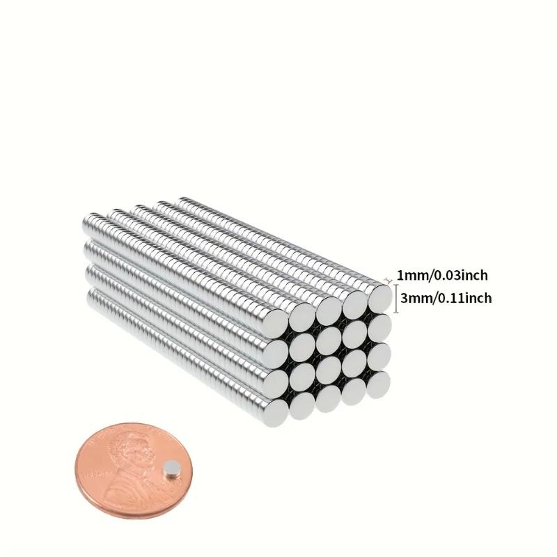 

Mini 3mmX1mm Small Round Magnet 0.118 x0.039 Magnet, Magnet 3 * 1mm Suitable for Sticker Fasteners, Office, Refrigerator