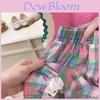 Stylish Summer Baby Girl Knit Vest And Checkered Shorts Two Piece Outfit For Ages 3 To 8
