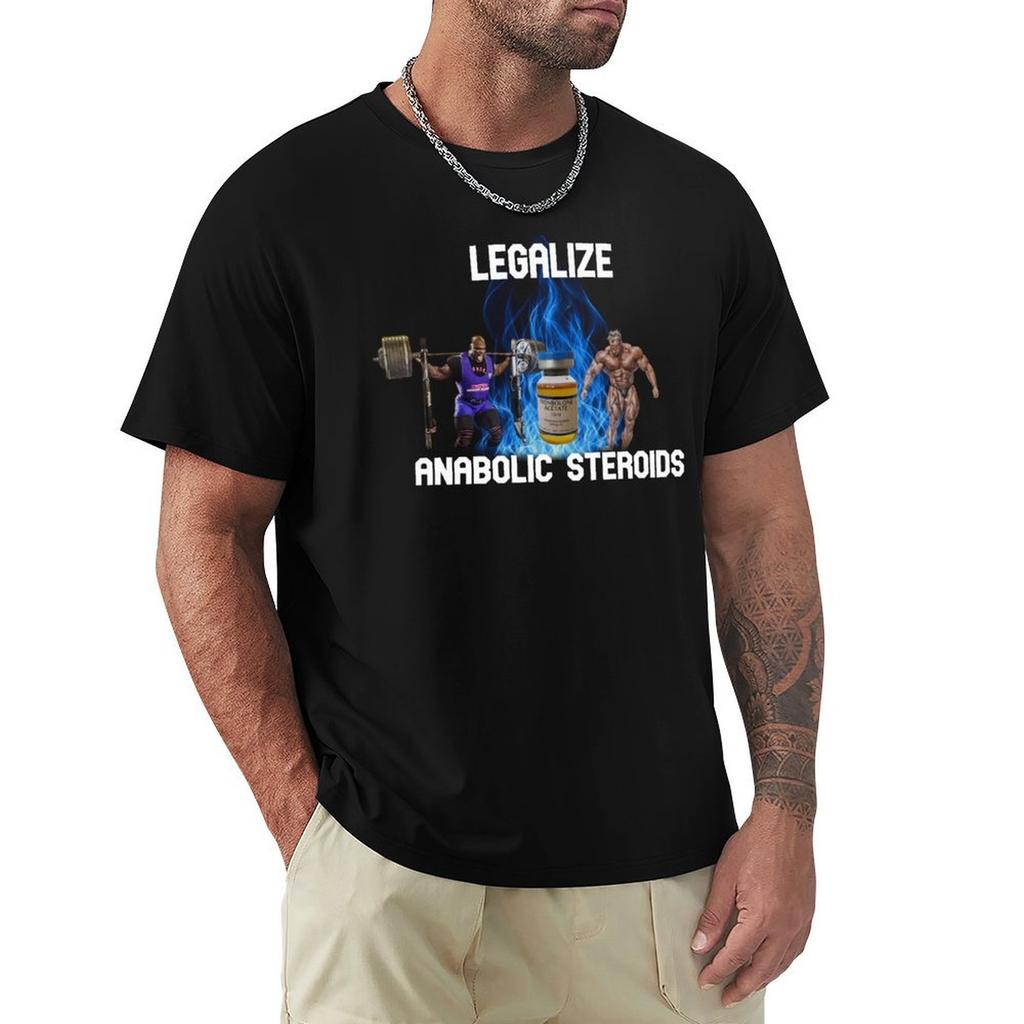 Legalize Anabolic Steroids T-Shirt Shirts Graphic Tees Summer Tops Aesthetic Clothes Korean Fashion T Shirts for Men Cotton