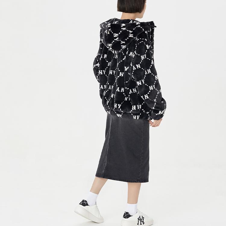 Nové sametové bundy MLB New York Yankees Unisex Černé 3AFDM0226-50BKS