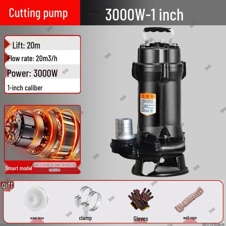 Hochleistungs-220V Abwasser- und Fäkalien-Schneidpumpe für häusliche Klärgruben und Biogas-Gülleentsorgung