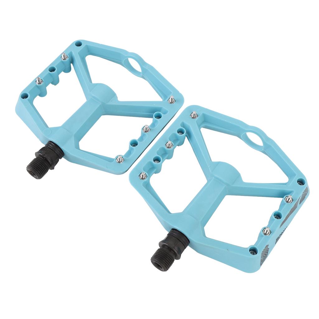 1 Pair of Cycle Pedals Replacement Nylon Fiber 2 Bearing Non Slip Mountain Cycling Accessories Lake