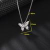 Unisex Gothic Insect Butterfly Pendant Double Layer Necklace - Non-fading Hip Hop Sweater Chain for Autumn and Winter