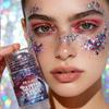Sparkling Sequins Glitter Gel Stick Mermaid Themed Body Hair Face and Lip Glitter Gel Perfect for Festival Anniversary Carnival and Disco Party Makeup
